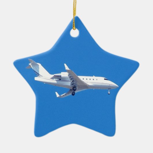 Privé-vliegtuig. Keramisch Ornament (Voorkant)