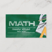 Privé Wiskunde Tutor - Vroege cijfers, elementair Visitekaartje (Voorkant)