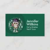 Privé Wiskunde Tutor - Vroege cijfers, elementair Visitekaartje (Voorkant)