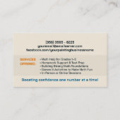 Privé Wiskunde Tutor - Vroege cijfers, elementair Visitekaartje (Achterkant)