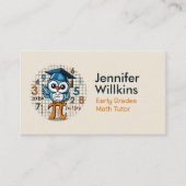 Privé Wiskunde Tutor - Vroege cijfers, elementair Visitekaartje (Voorkant)