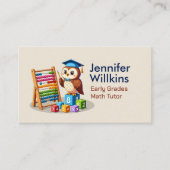 Privé Wiskunde Tutor - Vroege cijfers, elementair Visitekaartje (Voorkant)