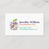 Privé Wiskunde Tutor - Vroege cijfers, elementaire Visitekaartje (Voorkant)