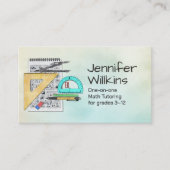 Privé Wiskunde Tutor - Wiskundedocent Visitekaartje (Voorkant)