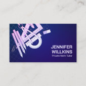 Privé Wiskunde Tutor - Wiskundedocent Visitekaartje (Voorkant)