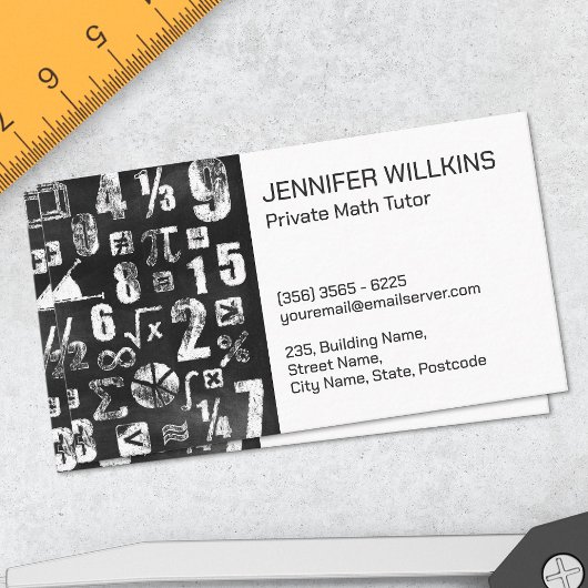 Privé Wiskunde Tutor - Wiskundedocent Visitekaartje