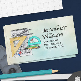 Privé Wiskunde Tutor - Wiskundedocent Visitekaartje