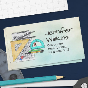 Privé Wiskunde Tutor - Wiskundedocent Visitekaartje