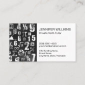 Privé Wiskunde Tutor - Wiskundedocent Visitekaartje (Voorkant)