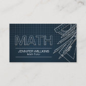 Privé Wiskunde Tutor - Wiskundedocent Visitekaartje (Voorkant)