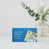 Privé Wiskunde Tutor - Wiskundedocent Visitekaartje (Staand voorkant)