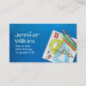 Privé Wiskunde Tutor - Wiskundedocent Visitekaartje (Voorkant)