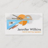 Privé Wiskunde Tutor - Wiskundedocent Visitekaartje (Voorkant)