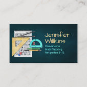 Privé Wiskunde Tutor - Wiskundedocent Visitekaartje (Voorkant)