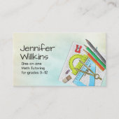 Privé Wiskunde Tutor - Wiskundedocent Visitekaartje (Voorkant)