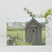 Privéadreswijziging Kaart: landhuis Aankondiging (Staand voorkant)