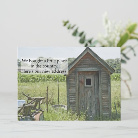 Privéadreswijziging Kaart: landhuis Aankondiging (Staand voorkant)