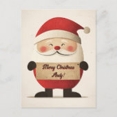 Privébericht van de kerstman feestdagenkaart (Voorkant)