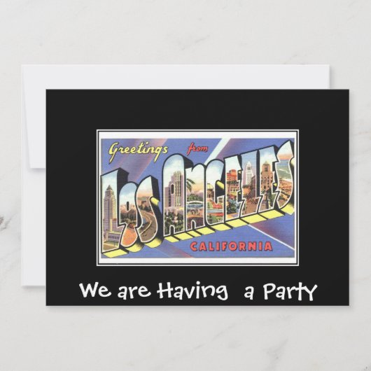 Privéfeest uitnodiging in Los Angeles (Voorkant)