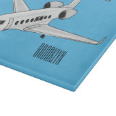 Privéjet cartoon illustratie snijplank (Hoek)