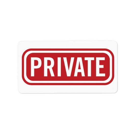 Privélabel Etiket (Voorkant)
