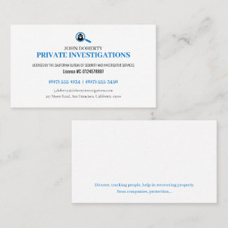 Privéonderzoek | Detective Professioneel Visitekaartje