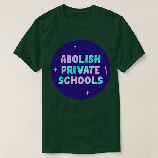 Privéscholen Afschaffen T-shirt (Design voorkant)