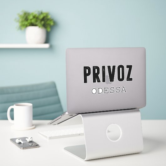 Privoz markt Odesa Sticker (Laptop op bureau)
