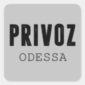 Privoz markt Odesa Vierkante Sticker (Voorkant)