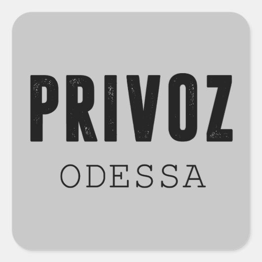 Privoz markt Odesa Vierkante Sticker (Voorkant)