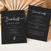 PRIYA Black Contemporary Bachelorette-reisschema Kaart