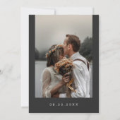 PRIYA Black Edgy Photo Elopement Reception I Kaart (Achterkant)