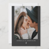 PRIYA Black, hedendaags hedendaags fotohuwelijk Kaart (Achterkant)