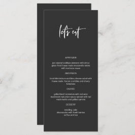PRIYA Edgy Black Modern Let's Eat Menu