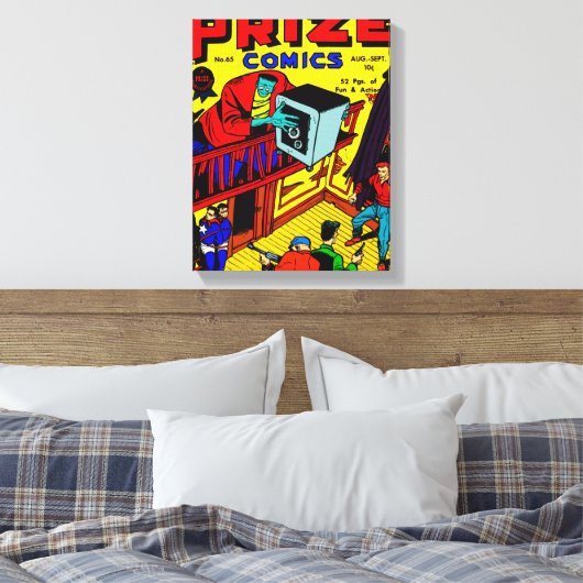 PRIZE Comics Stretched Canvas 1940 afdrukken (Insitu (Slaapkamer))