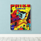 PRIZE Comics Stretched Canvas 1940 afdrukken (Insitu (Houten vloer))