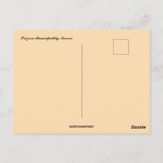 Prizren Gemeente Kosovo Briefkaart (Achterkant)