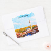 Prizren Kosovo sinan pasha moskee Vierkante Sticker (Envelop)