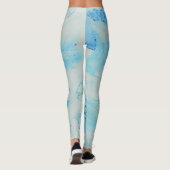 Prizzy Prints - Uniek Blauwgroen Blauw Leggings (Achterkant)