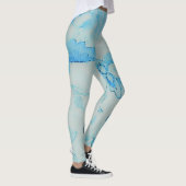 Prizzy Prints - Uniek Blauwgroen Blauw Leggings (Rechts)
