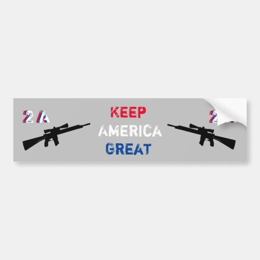 Pro 2de wijziging: houd Amerika geweldig 2A Bumpersticker (Voorkant)