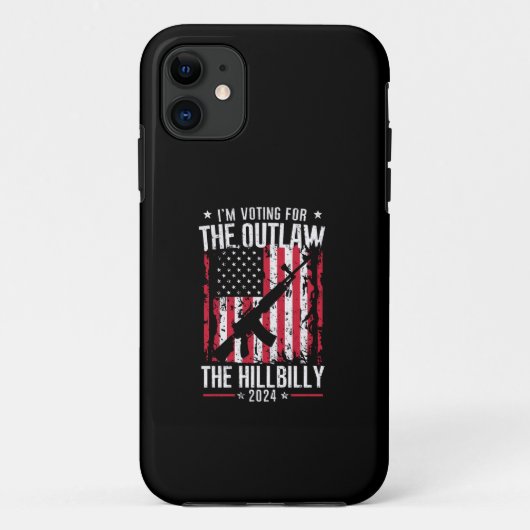 Pro 45 Ik stem op The Outlaw And The Hillbilly Case-Mate iPhone Case (Achterkant)