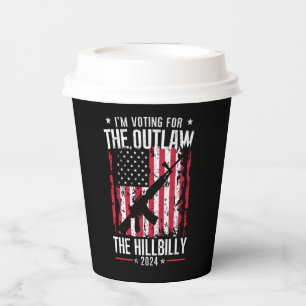 Pro 45 Ik stem op The Outlaw And The Hillbilly Papieren Bekers