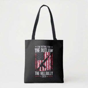 Pro 45 Ik stem op The Outlaw And The Hillbilly Tote Bag