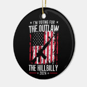 Pro 45 Ik stem voor de Outlaw en de Hillbilly Keramisch Ornament (Links)