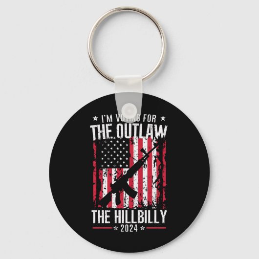 Pro 45 Ik stem voor de Outlaw en de Hillbilly Sleutelhanger (Voorkant)