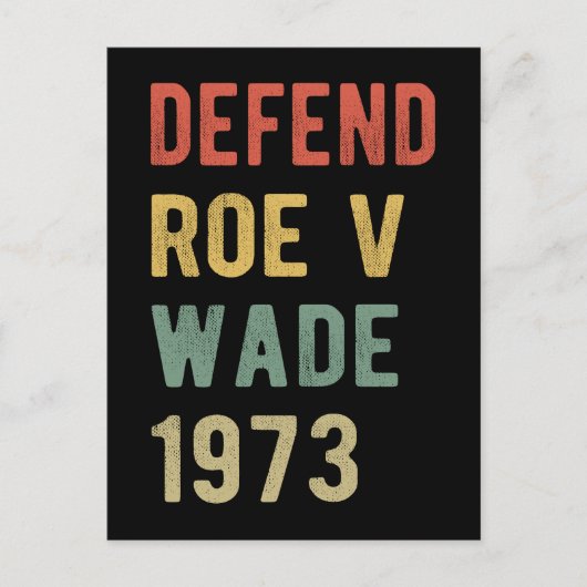 Pro Abortion - Defend Roe v Wade I Briefkaart (Voorkant)
