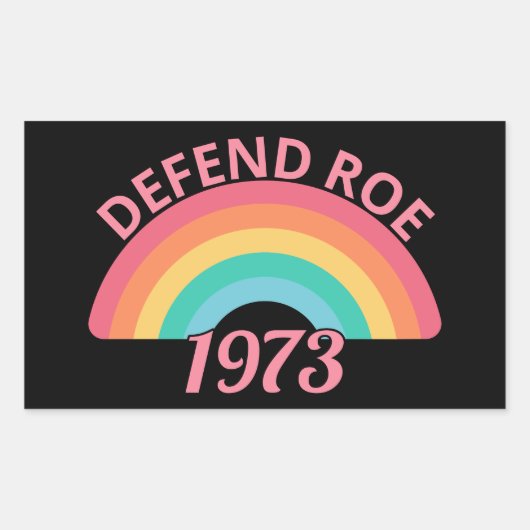 Pro Abortion - Defend Roe v Wade II Rechthoekige Sticker (Voorkant)