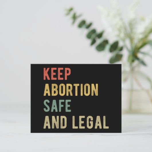 Pro Abortus - Bewaar abortus veilig en legaal i Briefkaart (Staand voorkant)