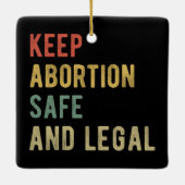 Pro Abortus - Bewaar abortus veilig en legaal i Keramisch Ornament (Achterkant)